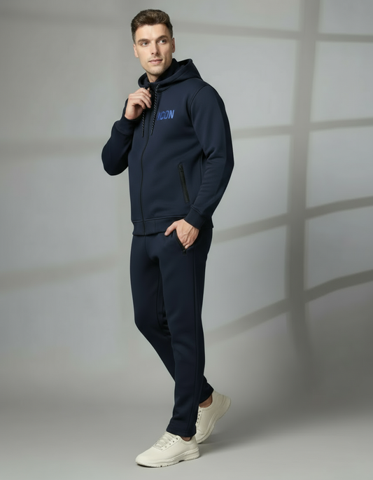 Men’s Dark Blue Premium Winter Tracksuit | Stylish & Comfortable Sportswear